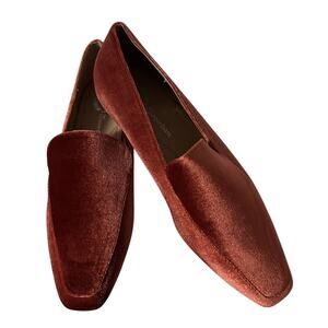 NIB Journee Silas Velvet Slip on Casual Office Classic Loafer Rust Size 8
